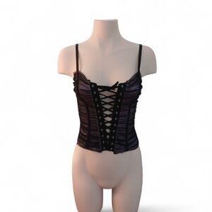 🏷 Black Lace-Up Corset Top XX-Small